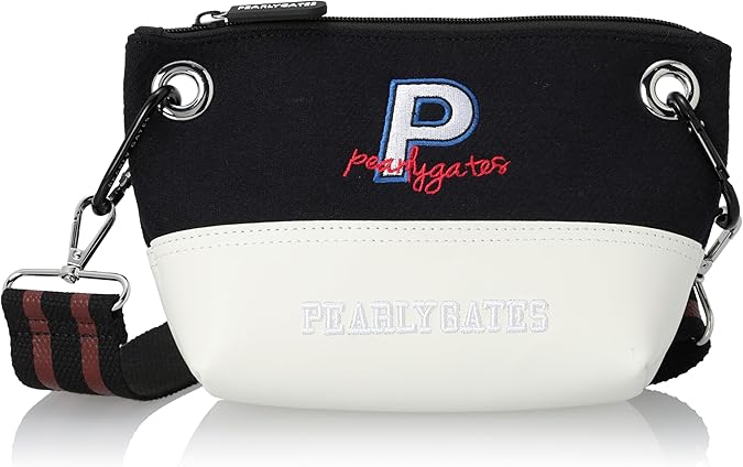 新品 【グレー】パーリーゲイツ カレッジワッペンマルチポーチ